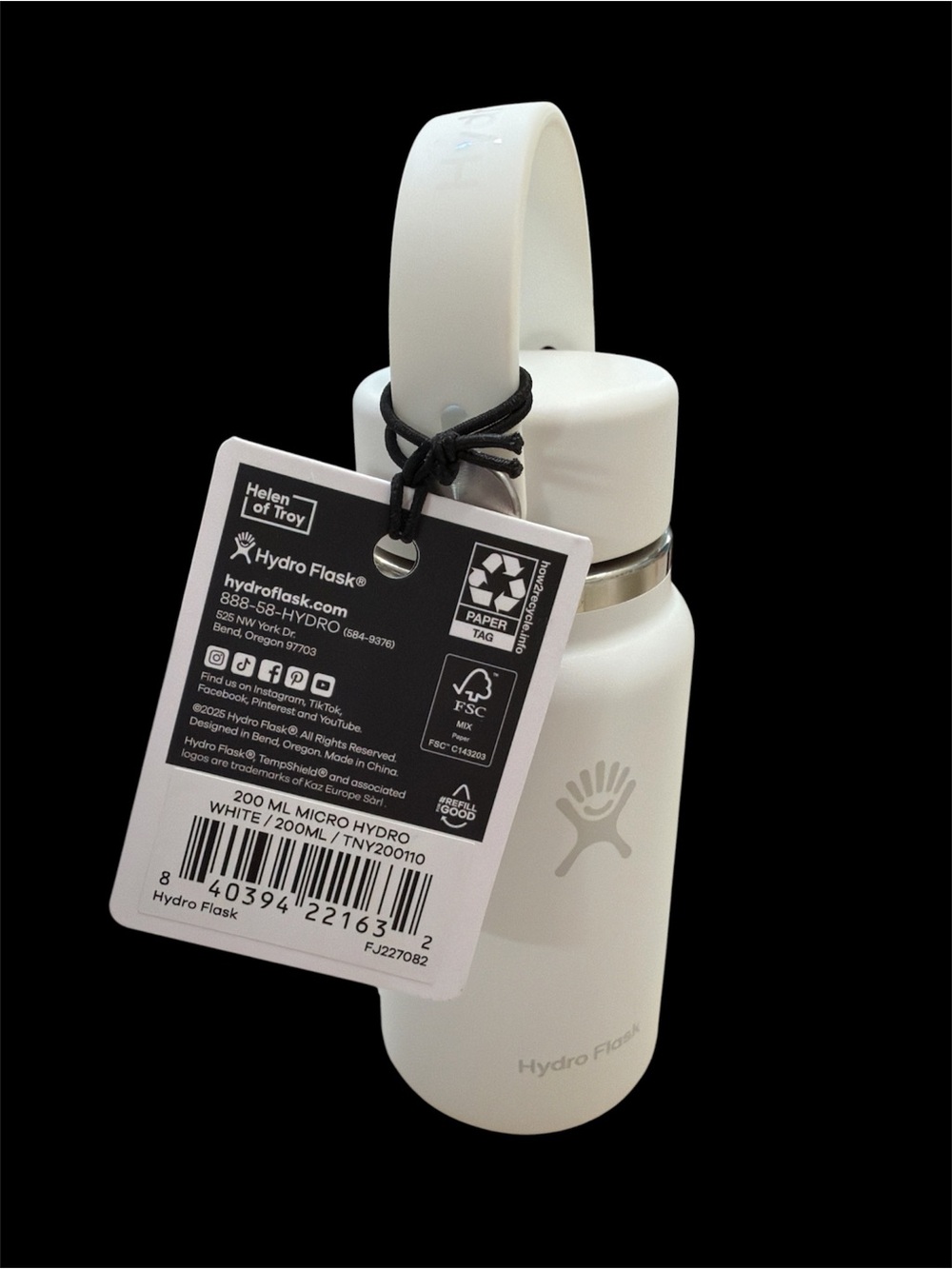 MWT Hydro Flask Micro Hydro Insulated White Bottle 200ml/ 6.7oz - Picture 4 of 6